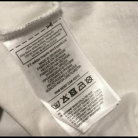 Adidas White Slim Tee - Picture 6 of 8